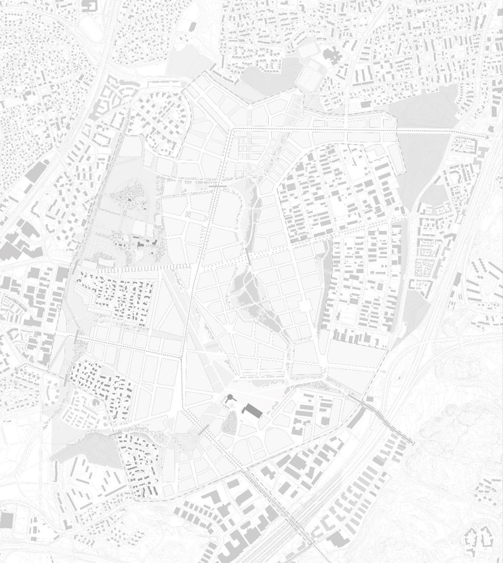 200 m 800 m Lentoaseman rakennuksiin liittyviä pitkiä näkymiä säilytetään osana uutta