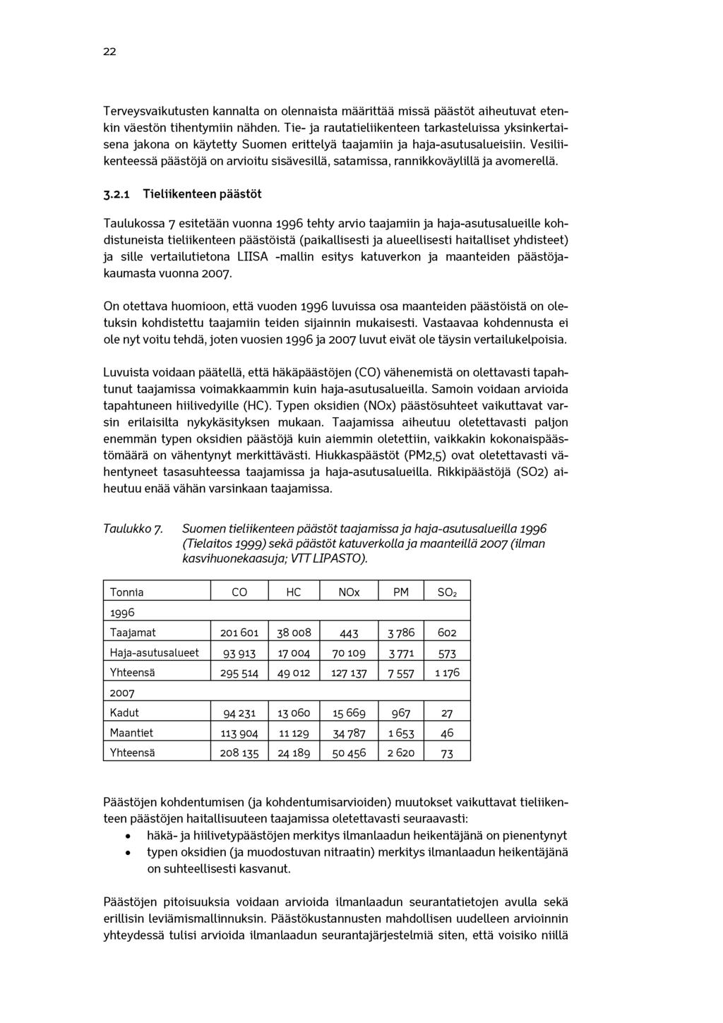 22 Terveysvaikutusten kannalta on olennaista määrittää missä päästöt aiheutuvat etenkin väestön tihentymiin nähden.
