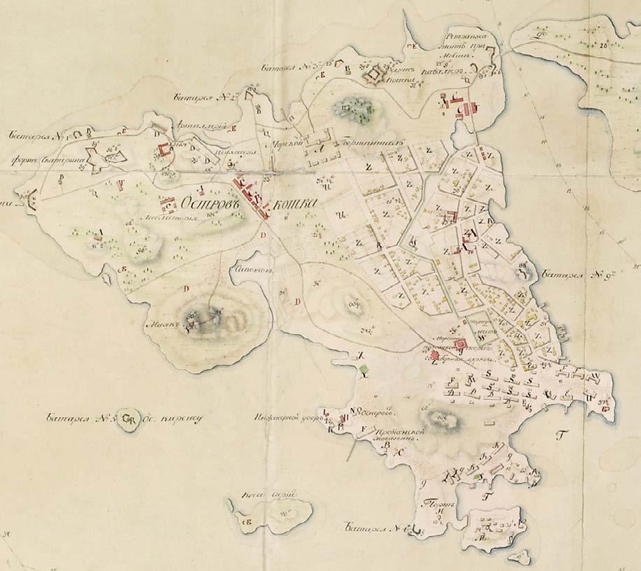 sotilaita enää hieman yli 000 henkeä. Kotkansaarella oli arvion mukaan enää noin 300 asukasta vuonna 1836. 14 Kartta.