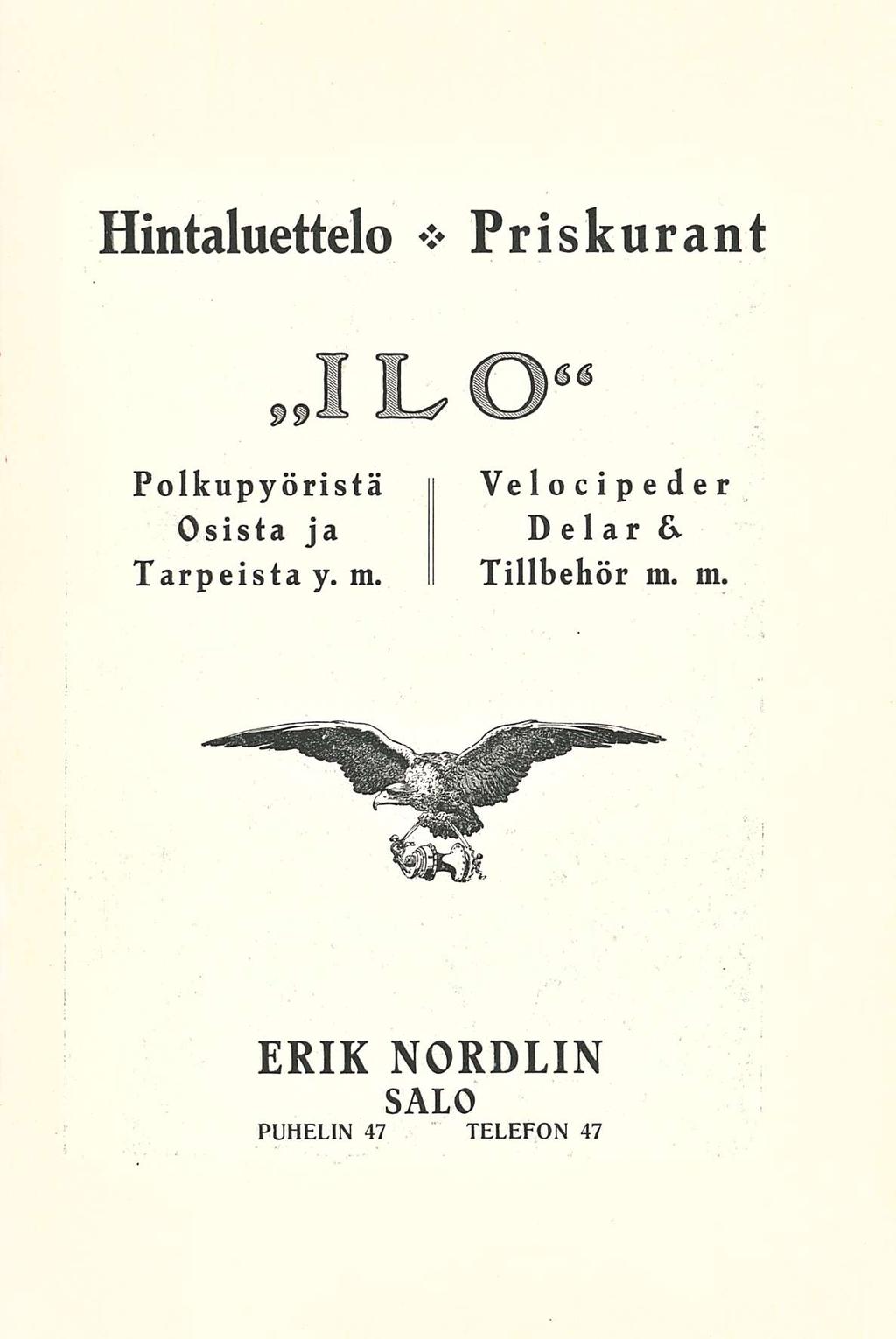 Hintaluettelo Friskurant ilo Polkupyöristä Osista ja Tarpeista y m