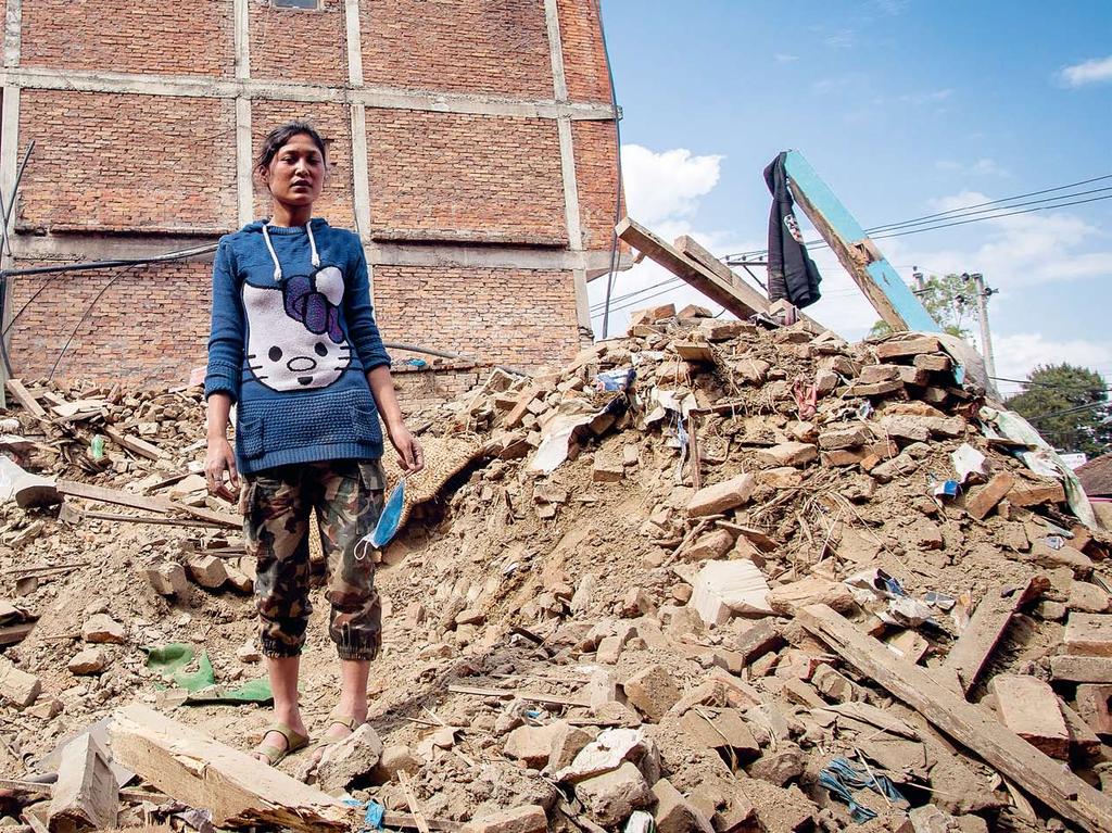 Nepalin maanjäristys tuhosi Nikisha Bhalandyun kodin Bhaktaburin kylässä Katmandun laaksossa. kuva: Antti Helin 5.