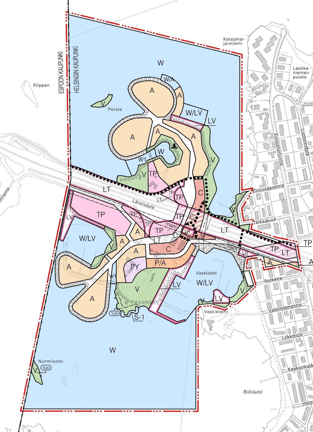 Koivusaaren osayleiskaava Liite asemakaavaluonnos Helsingin