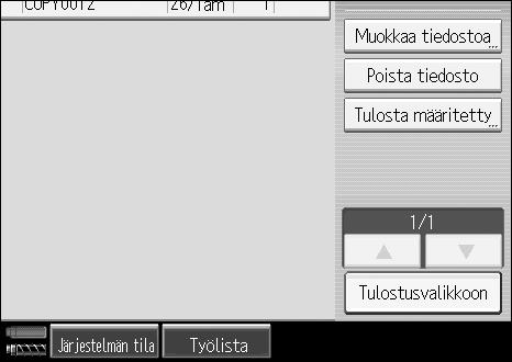 Asiakirjapalvelin Tallennetun asiakirjan tulostaminen 4 Seuraavassa kuvataan tallennetun asiakirjan tulostus.