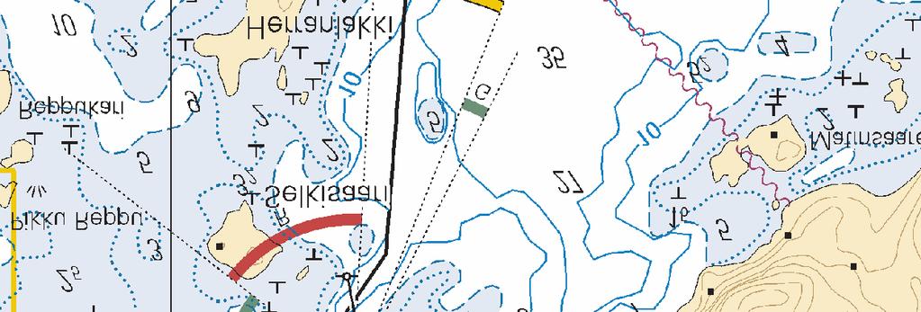 Kartmarkering. Finland. Kokemäkijoki watercourse. Näsijärvi. Tampere. Cable. Insert in chart. Lisää kaapeli Inför kabel Insert submarine cable: 1) 61 30.