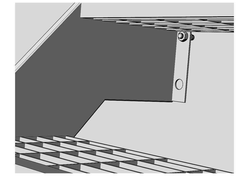 wc-tiloista varoen seinäpintoja. 2) Portaat asennetaan oviaukkojen alareinassa oleviin pultteihin roikkumaan. HUOM!