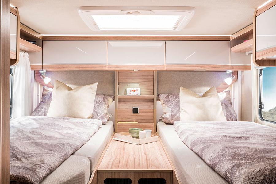 HYMER Tramp CL Nukkumistila Todellinen hyvänolon saareke väsyneille matkaajille.