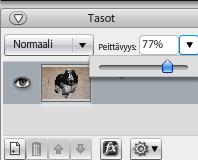 Mitä läpinäkyvämmäksi kuvasi haluat, sen pienemmäksi prosenttiosuutta asetat.