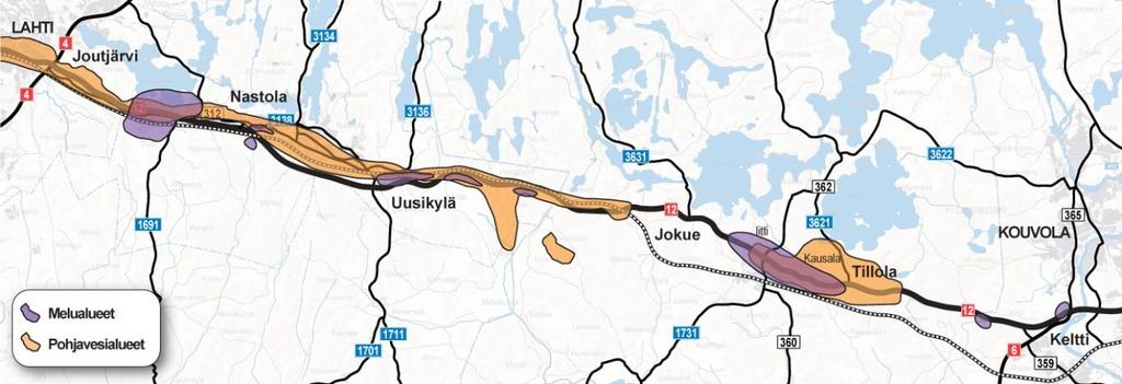 16 Nykytila, ongelmat ja tarpeet (palvelutasoanalyysi) Yhteenveto nykyisistä ongelmista ympäristöhaittojen kannalta (palvelutason määrittäminen) Liikenteen aiheuttamat ympäristöhaitat Arolan kylän