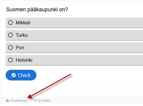 2.1.3 -sisällön liittäminen Omalle koneelle kopioidun H%P -sisällön voi liittää mihin tahansa :n ympäristöön.