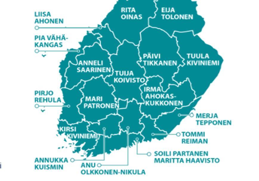 muutoksen johtaminen Kainuun alueen muutosagentti toimii tehtävässä 50 prosenttisesti.