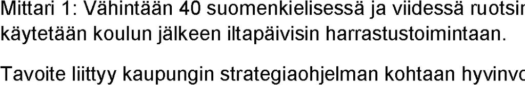 4. TALOUSARVION SEURANNASSA TARKASTELTAVAT TAVOITTEET 4.