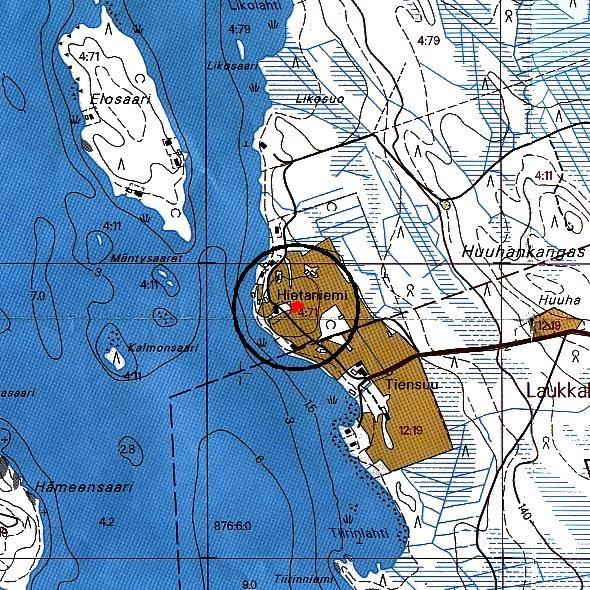 9 KIURUVESI 177 HIETANIEMI historiallinen löytöpaikka (talonpaikka?) suojelua ehkä harkittava.