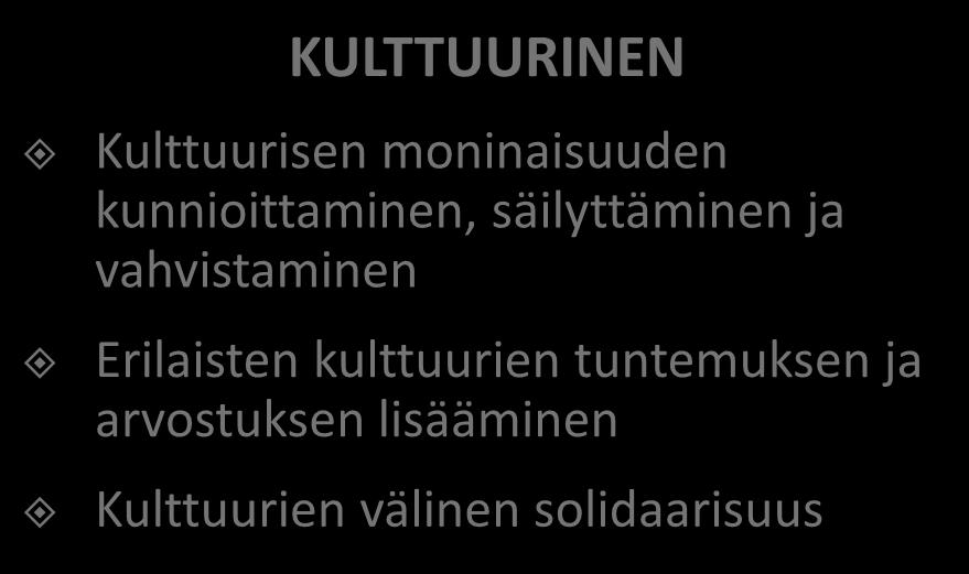 luonnonvaroihin ja luonnon kantokykyyn Taloudellinen kestävyys turvaa ihmisten