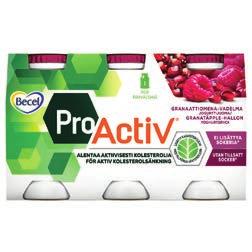 Becel ProActiv -tuotteista voit valita joko levitteitä tai jogurttijuomia kolesterolin alentamiseen.