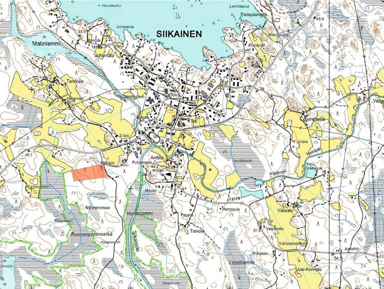 1.2 Sijainti Kaava-alue sijaitsee Siikaisten keskustaajaman länsi osassa