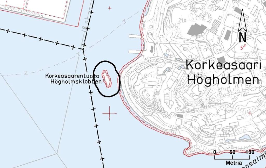 44 Kortti 15) Rauhoitettava alue: Korkeasaarenluoto Pinta-ala: 0,59 ha Kylä Tila ja Rn:o Omistaja Töölö 432 Töölön vesi 5:2 Helsingin kaupunki Hallinta: Kaavat ja suunnitelmat: - Yleiskaava2002: