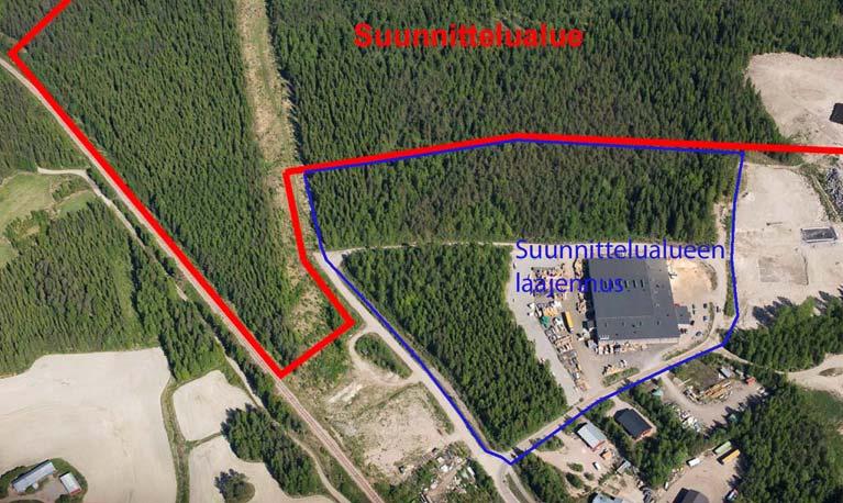 FCG Finnish Consulting Group Oy Kaavaselostus 5 (18) kv:n sähkölinja. Alueen sijainti on teollisuustoiminnan kannalta liikenteellisesti edullinen.