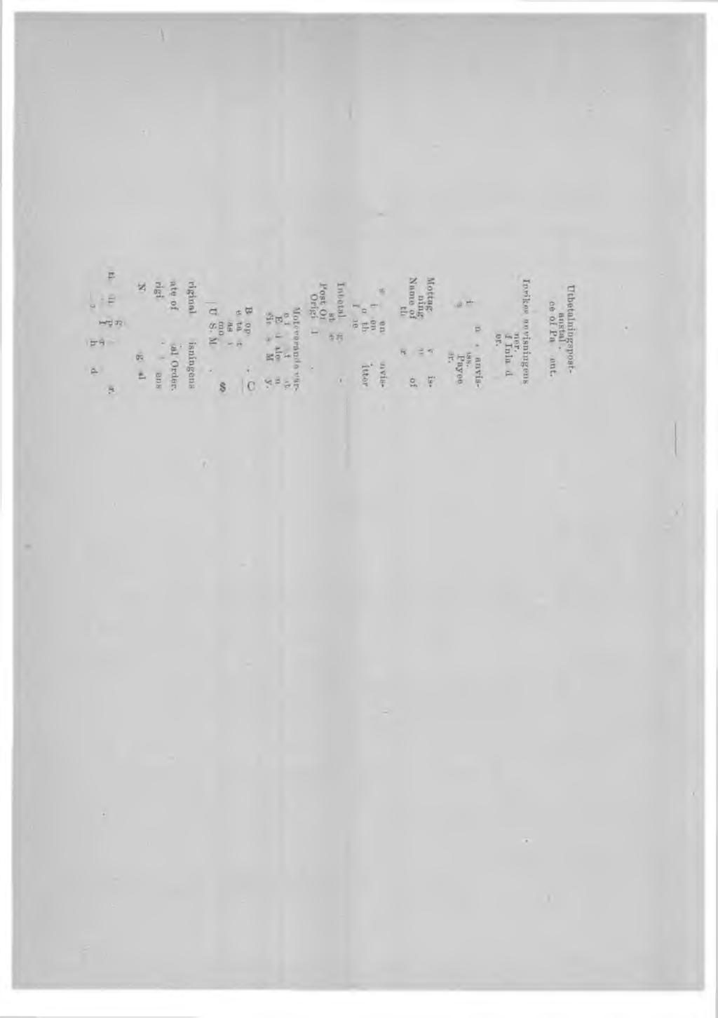30 Förteckning N:o List Blad N:o Sheet N:o "" New Yorks postanstalts stämpel. Stamp of New York Office. A.