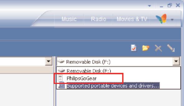 Digitaalimusiikin siirtäminen laitteeseen Ennen kuin voi toistaa laitteessasi MP3- tai WMA-tiedostoja käyttämällä Windows Media Player 10 -sovellusta, koneeseen on oltava asennettuna sekä Windows