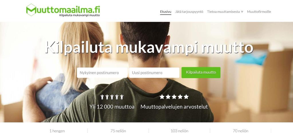 Osaomistus Muuttomaailmasta Palveluliiketoiminta Jatkumona aiemmin toteutetuille yritysostoille kilpailuttamisen ja vertailun markkinassa Alma Mediapartners hankki heinäkuussa vähemmistöosuuden (25%)