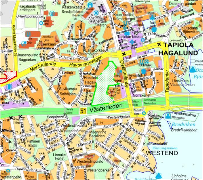1 Johdanto suunnittelee taajaman tiivistämistä Tapiolan tulevan metroaseman läheisyydessä.
