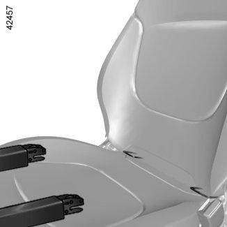Kaikki paikat Kiristä hihna 2, jotta turvaistuimen selkänoja on auton istuimen selkänojaa vasten. ISOFIX-kiinnityskohdat on säädetty yksinomaan ISOFIX-turvaistuimia varten.