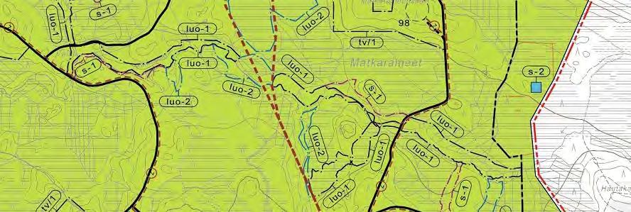 Luontokohteet tuulivoimayleiskaavoissa s-merkinnät s-1 SUOJELUALUE. METSO-ohjelmaan kuuluva luonnontilaisena säilytettävä alue. s-2 SUOJELUKOHDE.