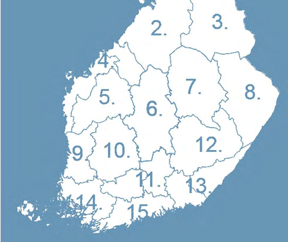 Kainuun, Pohjois-Savon, Pohjanmaan, Etelä-Pohjanmaan, Keski- Suomen,