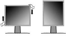 Vaaka- ja pystytilat The LCD display -näyttöä voi käyttää joko vaaka- tai pystytilassa. Seuraa Perfect Suite TM -ohjelmiston mukana tulevia ohjeita.