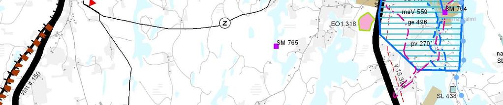 johtamisen kannalta merkittävät yhteydet. Alueella on voimassa MRL 33 :n mukainen rakentamisrajoitus.
