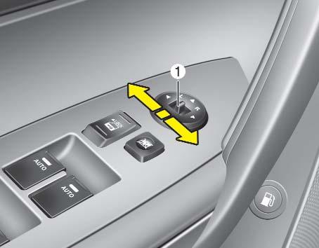 Autosi ominaisuudet OXM049038 Säädin Sähkötoimisella säätimellä voit säätää vasemman ja oikean puolen ovipeilin asennon.