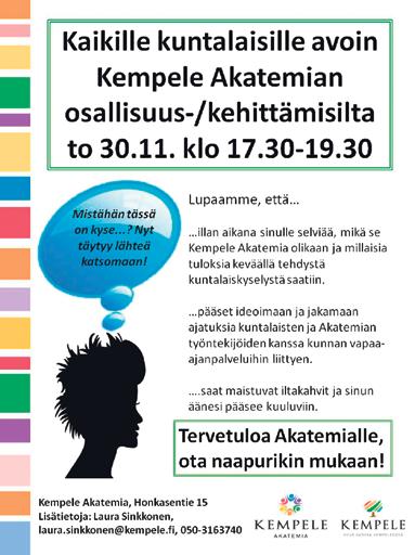 fi 050-316 3766 (myös WhatsApp) Nuorten aikuisten teemaryhmä VALOKUVA- MATKA Akatemialla tiistaisin 14:15-16:15 24.10. 31.10. 7.11.