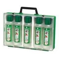 C7255 Silmänhuuhtelupakki, 5 x 500 ml silmänhuuhtelu (5 x 500 ml) kannettavassa laukussa.