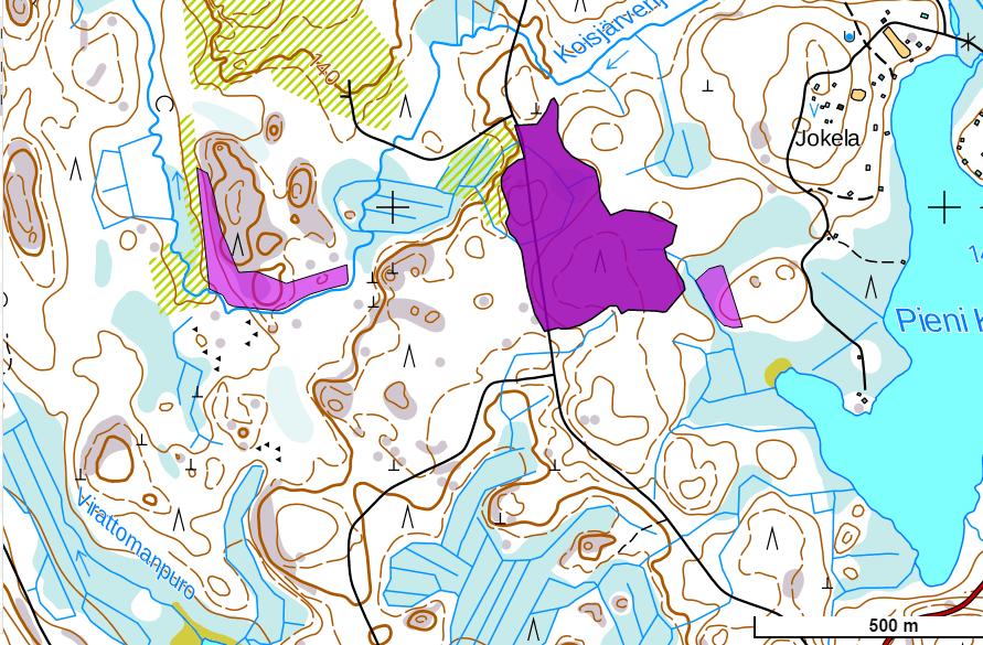 64 Kohde 7. 7 (20) Sijainti: Petäjävesi Koordinaatit: 6902860 411723 Istutettu puulaji: Mänty 2000 kpl/ha Koko: 1.8ha Kohdekuvaus: Kuvio osittain jyrkän rinteen alla ja osittain päällä.