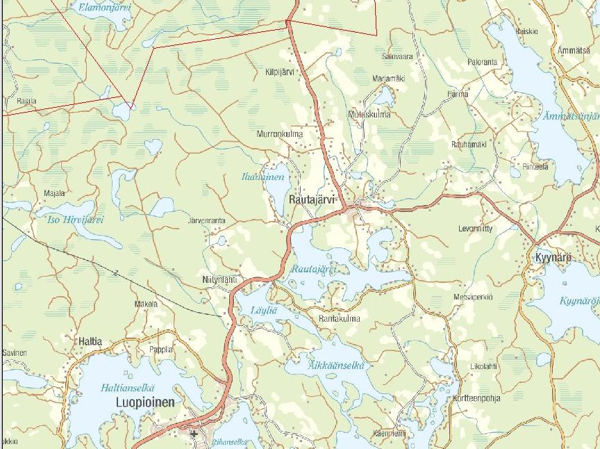 1. Kohteen kuvaus 1.1 Sijainti Pilottikohde, Pt 13981 340-760 ja 2000-2500 Pihtisalmentie Auraanpohjan tieosuus, sijaitsee Pälkäneen kunnassa, Luopioisten kunnanosan puolella.