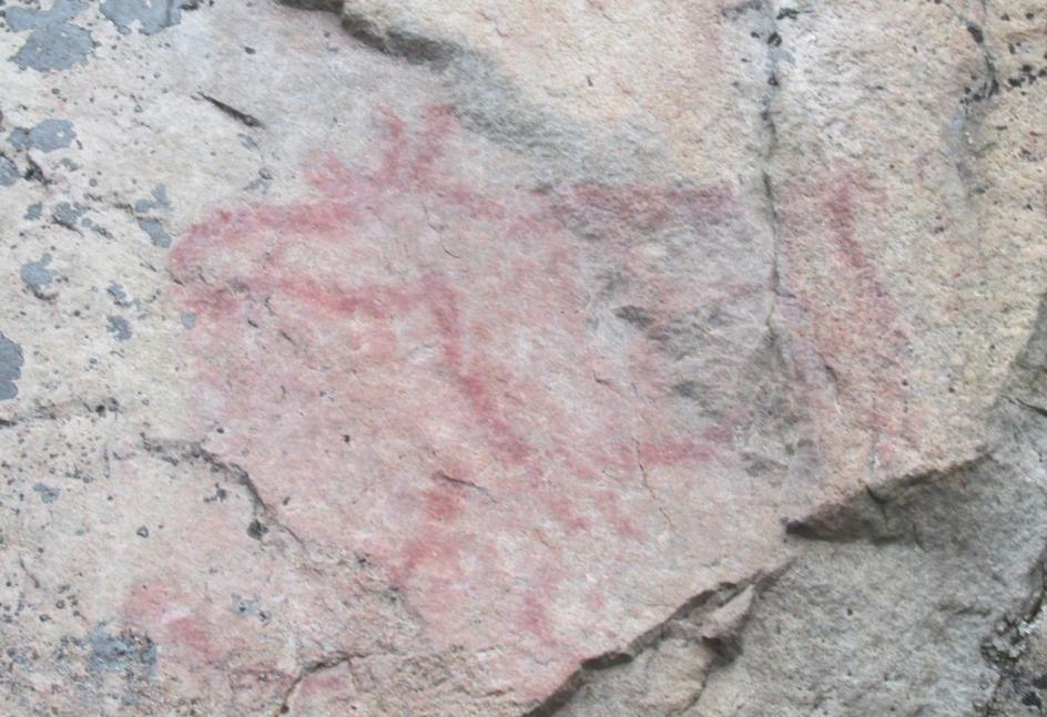 Hirvimaalaus Laukaan Saraakalliolla. (kuva Jouko Pihlainen) Lyhyesti Jäsenkirjeen saa myös sähköpostitse. Sähköinen viesti säästää yhdistyksen varoja, työtä ja luontoa.