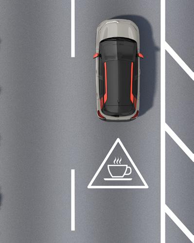 Järjestelmä ilmoittaa automaattisesti vapaana olevasta paikasta ja hoitaa pysäköinnin turvallisesti.