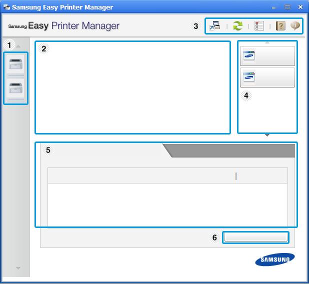Samsung Easy Printer Manager -sovelluksen käyttäminen Tämä ominaisuus ei ehkä ole saatavilla mallista tai lisäominaisuuksista riippuen (katso "Ohjelmisto" sivulla 8).