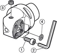 CoroTurn Spare parts Varaosat Coromant Capto -istukka Coromant Capto 1 2 3 4 Lisätarvike Lastuamisnesteputki (tilattava erikseen) Ruuvi Avain (mm) Tulppa Kierteen koko O-rengas Cx-570-32-R/LG 3212