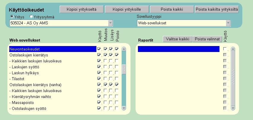 1. Neuvontaoikeuksia voivat myöntää käyttäjät, joille on Palvelunhallinnan Web -sovelluksissa määritelty oikeudet Neuvontaoikeuksien myöntämiseen. 2.