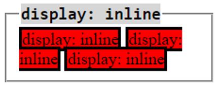 inline / block / inline-block o display: inline marginaali ja täyte