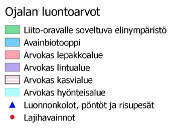 elinympäristö ja arvokas lepakkoalue yhdistyvät.