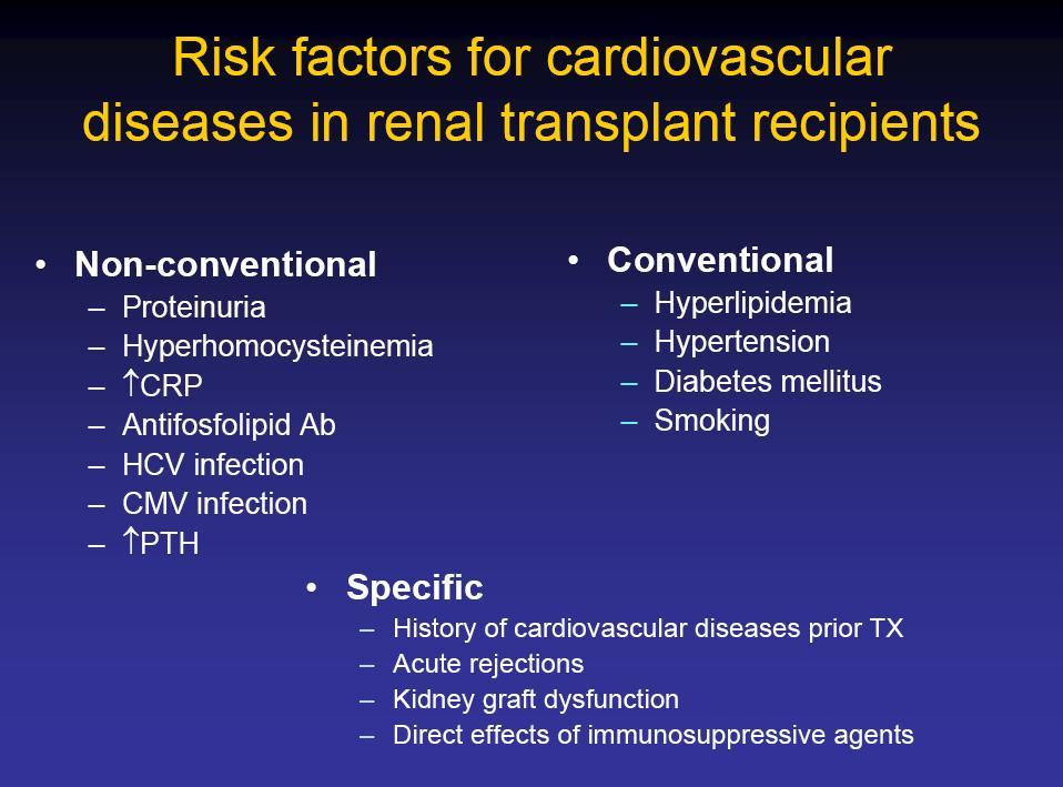 Cardiovascular mortality in renal transplant recipients 10 Annual mortality (%) 1 0.
