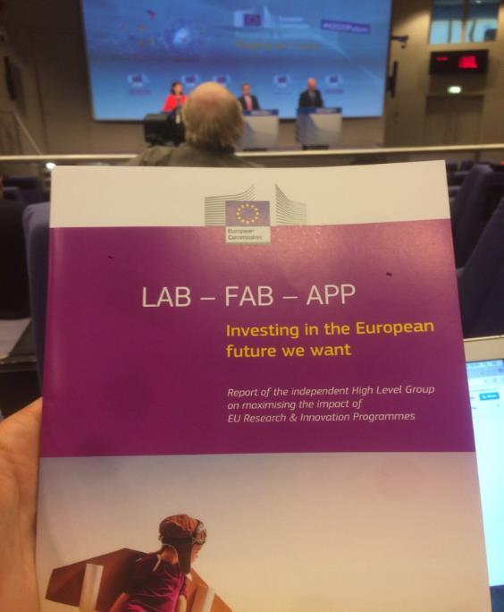 High Level Group raportti 'LAB FAB APP: Investing in the European future we want' Julkaistiin 3.7.