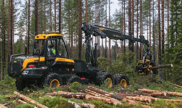 Asiakkaiden toivomuksesta nosturin puomin päätä on kehitetty niin, että se sallii monilevyisen riipukejarrun myös riipukkeen yläpäässä, jolloin harvesteripään käsittely on entistä hallitumpaa ja