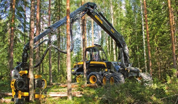 8 HARVESTERIT 9 PONSSE ERGO 8w Ergonominen ja tehokas harvesteri haastaviin puunkorjuuolosuhteisiin ja rinnetyömaille.