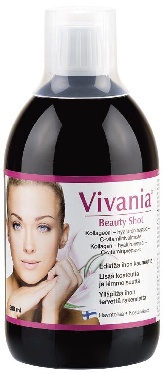 VIVANIA BEAUTY SHOT Tehokas nestemäinen kollageeni + hyaluroni happo + C-vitamiini.