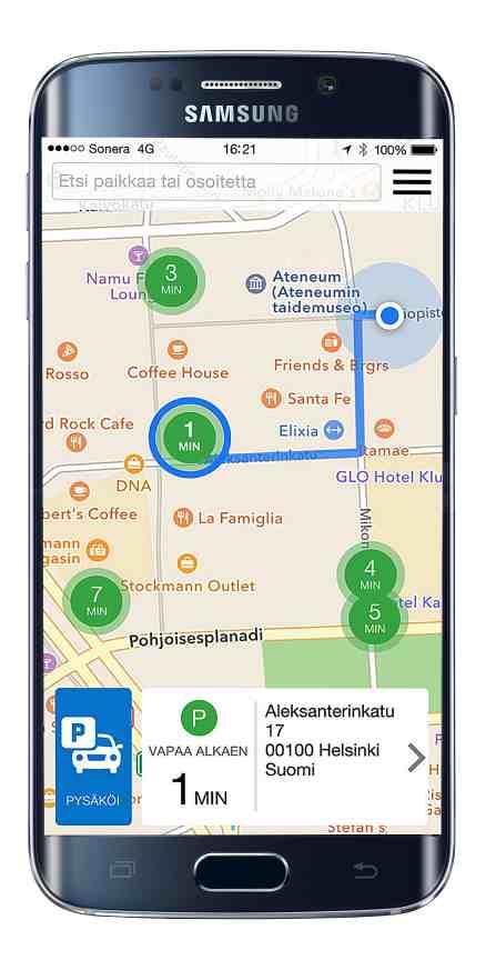 .. NEEDIT pysäköintikiekon omistaja voi ladata veloituksetta Apple Store tai Google Android Store palvelusta