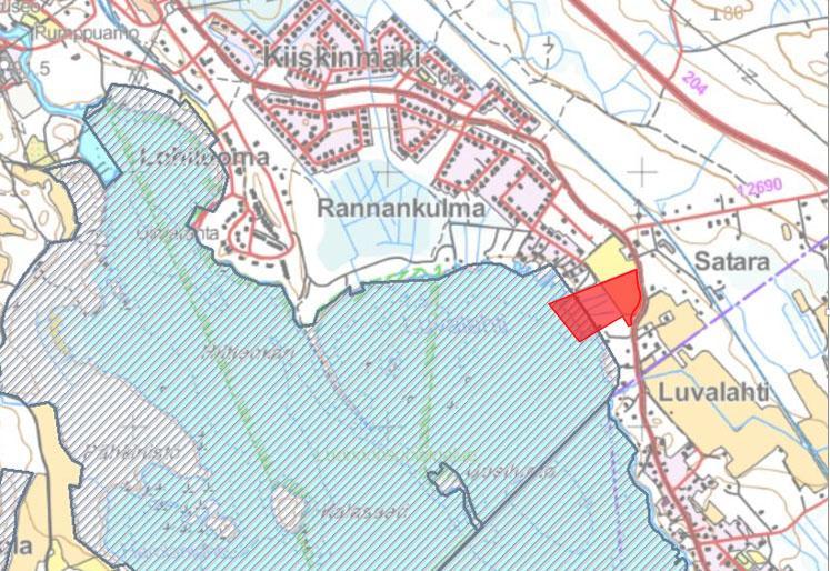 4 Kartta 1: Harolanlahden Natura 2000 -alue Natura 2000 -alue on rajattu sinisellä viivalla ja alue on raidoitettu.