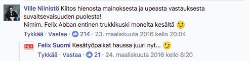 Hänelle tärkeää on se fiilis, jonka tavoittaa kalastaessa. Felix tuntee Josephinen ja miljoonien muiden suomalaisten maun, Orkla kertoo videon kuvauksessa.